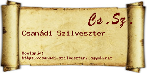 Csanádi Szilveszter névjegykártya